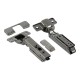 Петля GTV SOLID PLUS DCHC 3D з дотягом накладна, пряма планка ZM-DCHCB09-3DBEO чорна