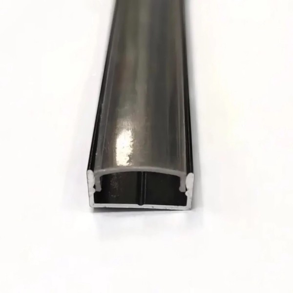 Профіль для LED-стрічки НАКЛАДНИЙ ЛП7 6,5х15 2м чорний + чорний розсіювач