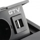 Подовжувач висувний AVARO 140х135 1розетка + 2USB AE-PB1SAVA-20 чорний, GTV