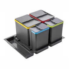 Відро для сміття, сегрегатор AxiSpace 700 2х15л + 2х7л (глибина 500мм), GTV