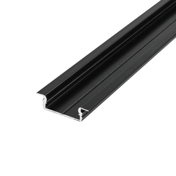Профіль для LED-стрічки ВРІЗНИЙ ЛПВ7В 7х16 2м чорний + чорний розсіювач