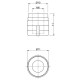 Муфта пластикова №33 Ø8мм M6 Rastex (1004928) Hettich