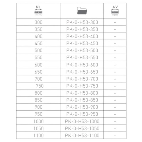 Направляючі телескопічні L- 850 h-53мм, GTV 100кг