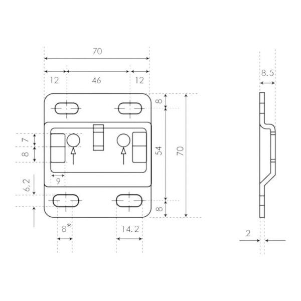 Підвіс Linken System 807 (2 підвіса+2 планки) без заглушки