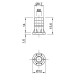 Муфта М6, L = 14, цинк, (BP01) Permo