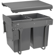 Відра для сміття, сегрегатор PB-45-MF002X20-60A (400) Practi Eco, з кріпл. фасаду, графіт, GTV