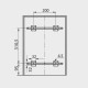 Відра для сміття, сегрегатор PB-45-MF002X20-60A (400) Practi Eco, з кріпл. фасаду, графіт, GTV