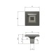 Ручка Citterio Giulio Knobs 35х35мм, чорний матовий